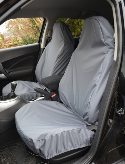 Front Pair of Airbag Compatible Car &amp; Van Seat Covers Grey Scutes Ltd
