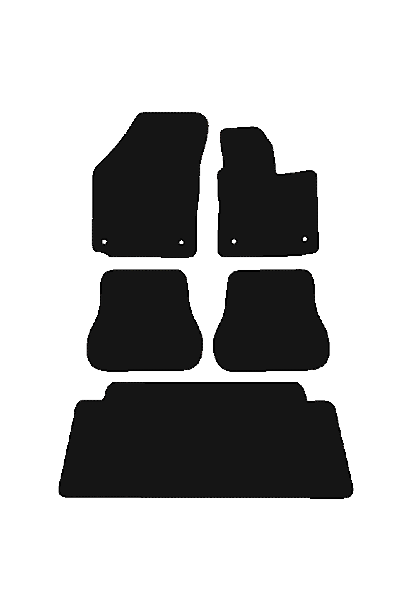 VW Volkswagen Caddy Maxi Life 2004-2021 Tailored Rubber Mats