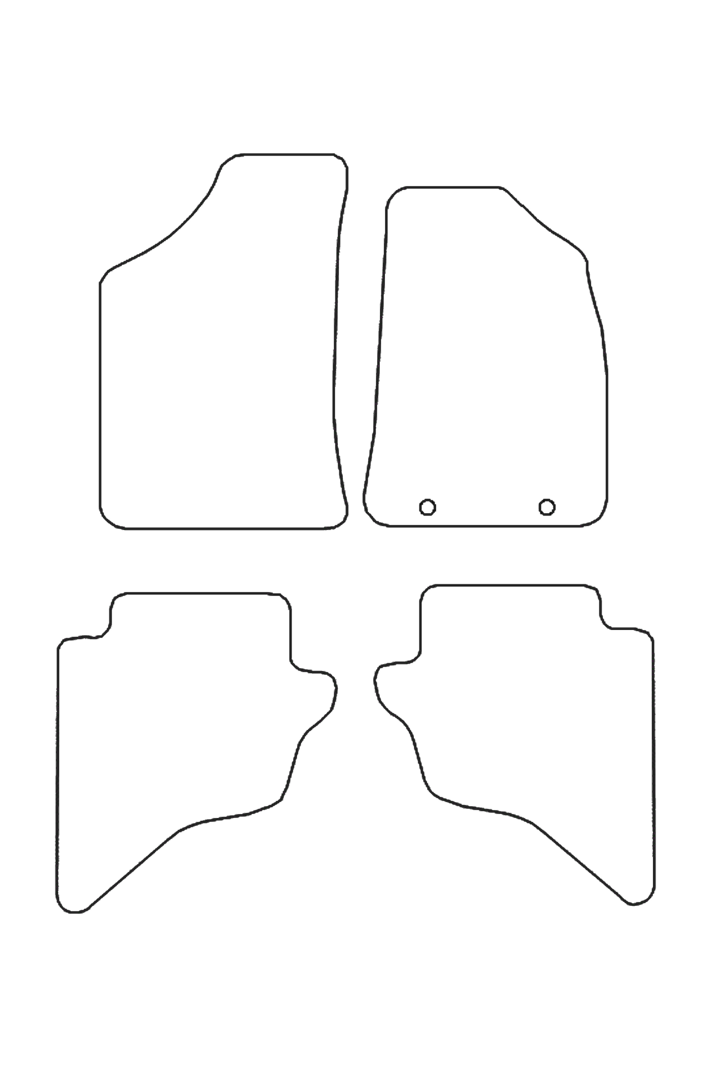 Ford Ranger 1999-2006 Tailored Front & Rear Rubber Mats