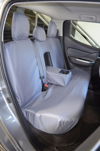 Mitsubishi L200 Mk 7 Double Cab (2015 Onwards) Tailored Seat Covers Rear Seats / Grey Scutes Ltd