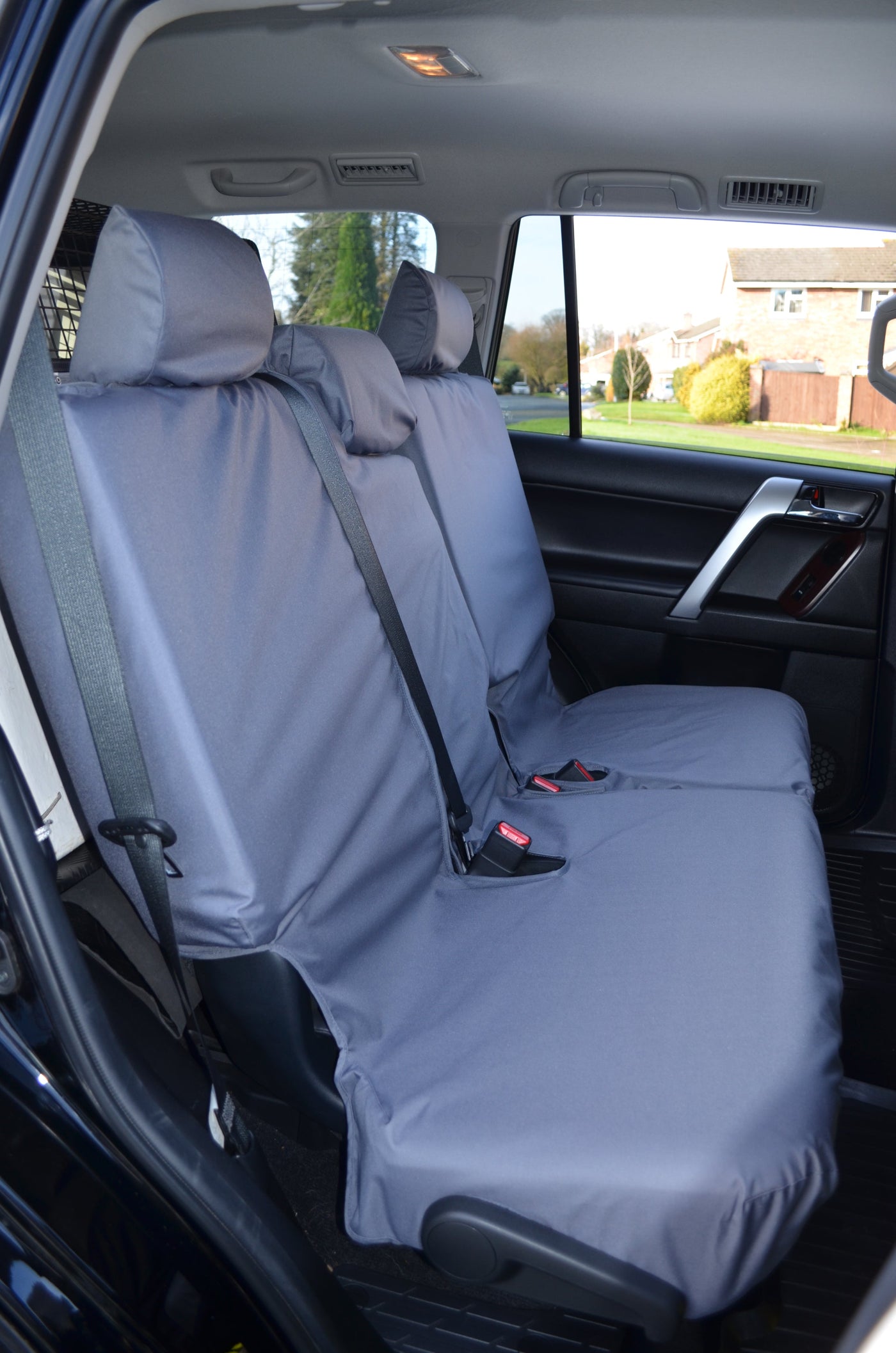 Toyota Land Cruiser 2009+ Tailored and Waterproof Seat Covers Grey / Rear Scutes Ltd