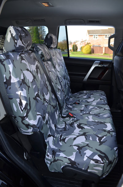 Toyota Land Cruiser 2009+ Tailored and Waterproof Seat Covers Grey Camo / Rear Scutes Ltd