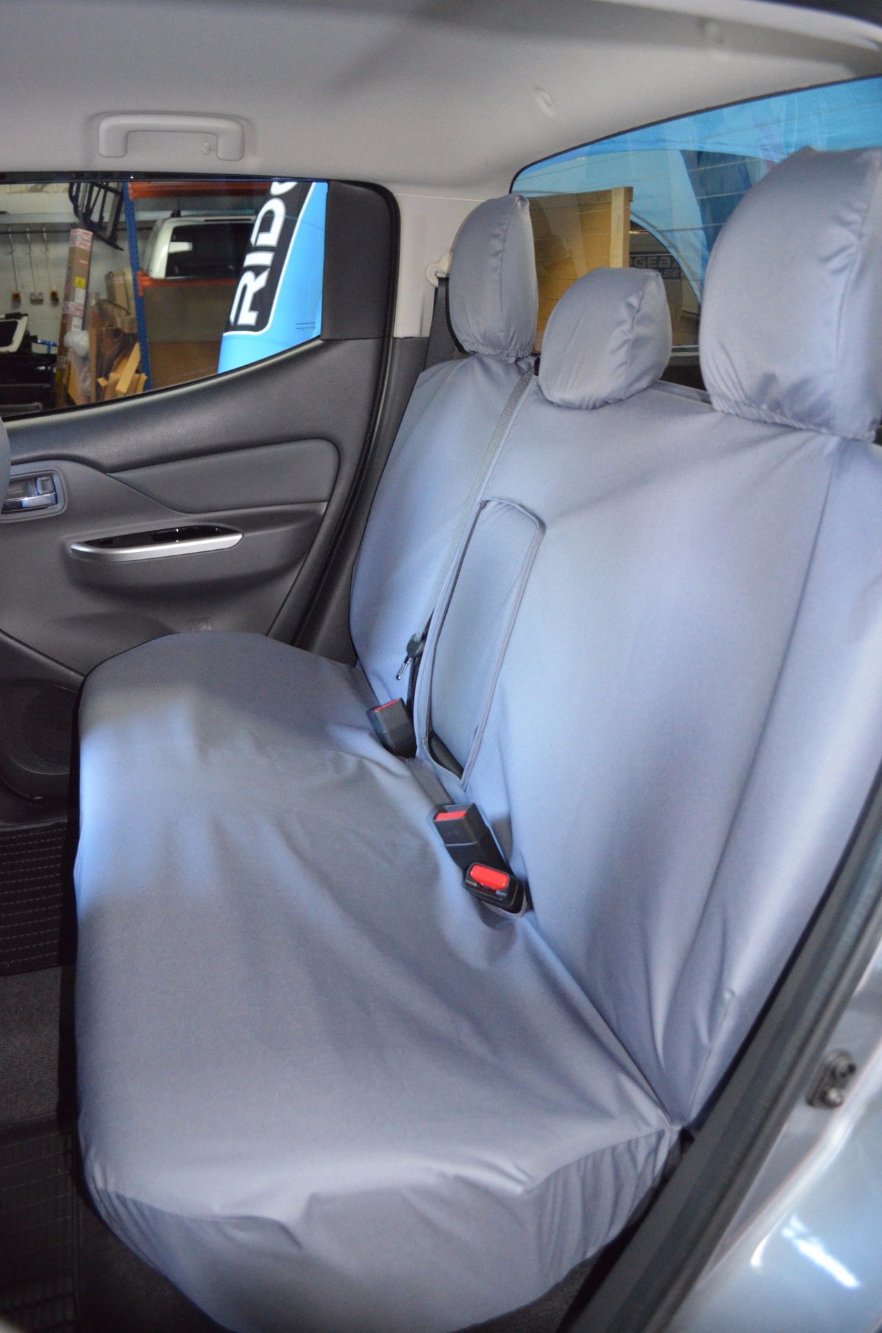Fiat Fullback 2016 Onwards Tailored Seat Covers Rear Seats / Grey Scutes Ltd