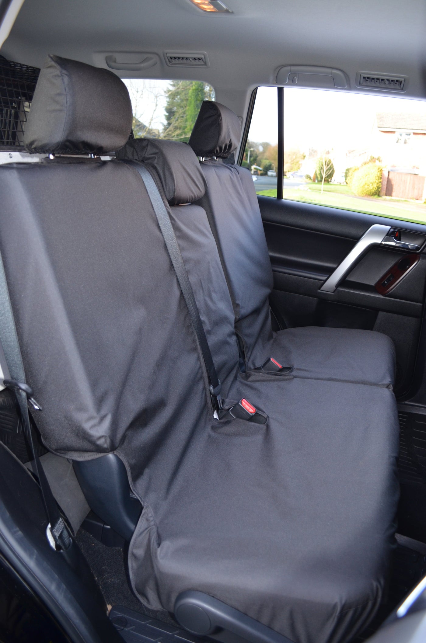 Toyota Land Cruiser 2009+ Tailored and Waterproof Seat Covers Black / Rear Scutes Ltd