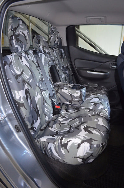 Mitsubishi L200 Mk 7 Double Cab (2015 Onwards) Tailored Seat Covers Rear Seats / Urban Camo Scutes Ltd