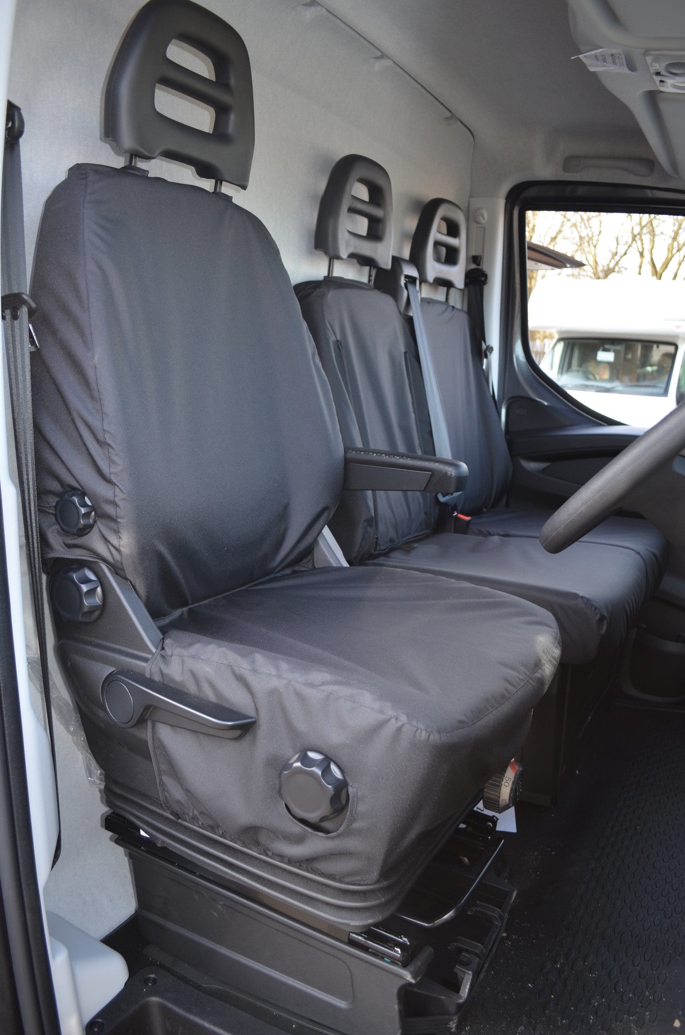 Iveco Daily Van 2014 Onwards Tailored Front Seat Covers Black Scutes Ltd