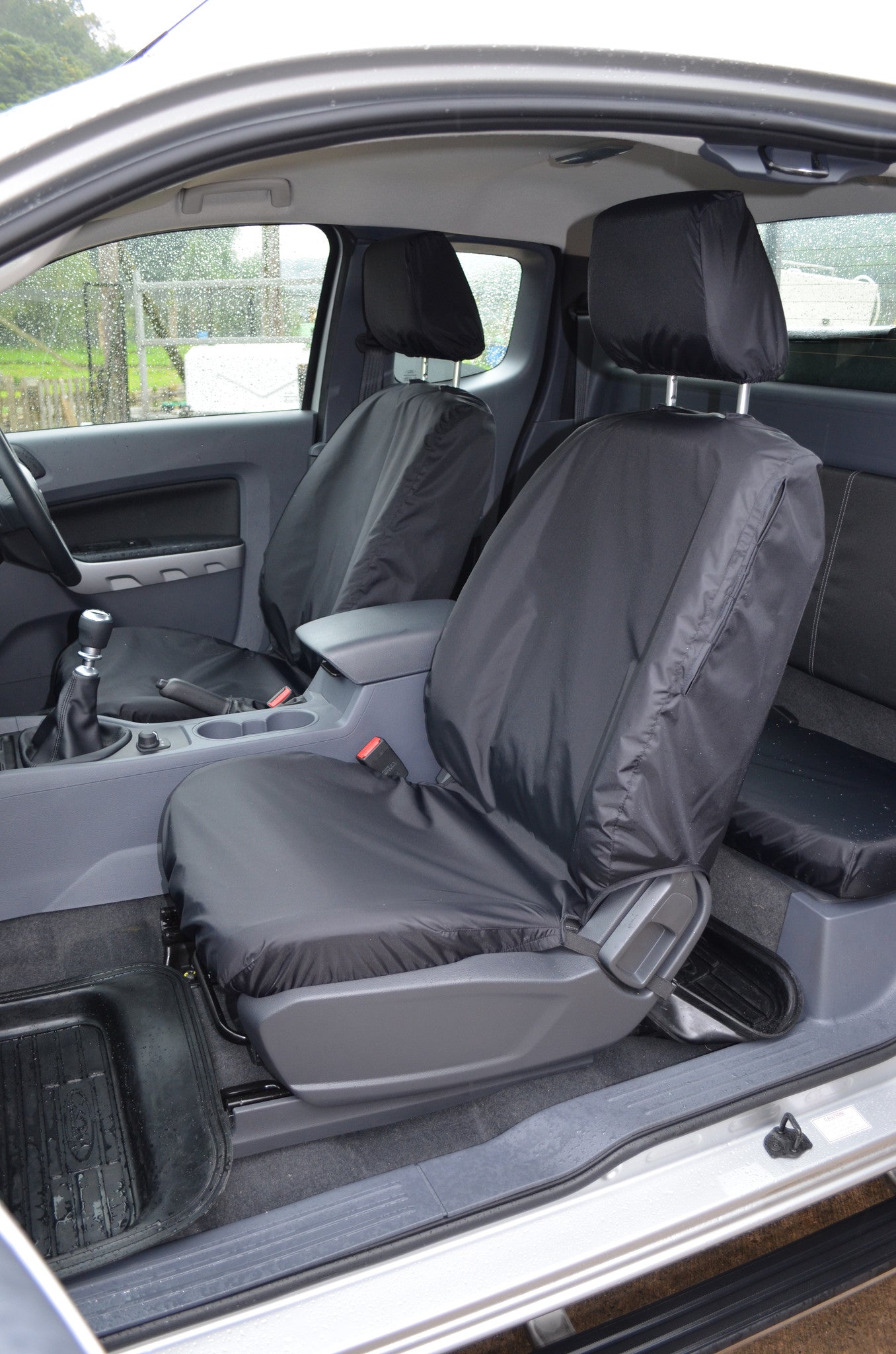 Ford Ranger 2012 Onwards Seat Covers Front Pair Seat Covers / Black Scutes Ltd