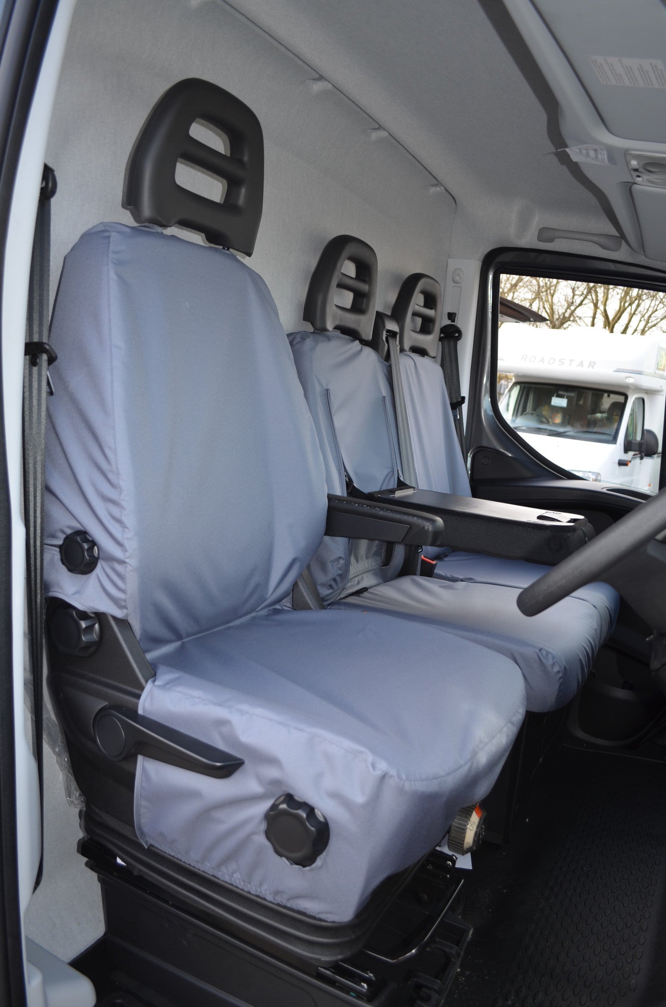Iveco Daily Van 2014 Onwards Tailored Front Seat Covers Grey Scutes Ltd