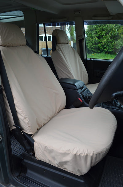 Land Rover Discovery 1998 - 2004 Series 2 Seat Covers Front Pair / Beige Scutes Ltd