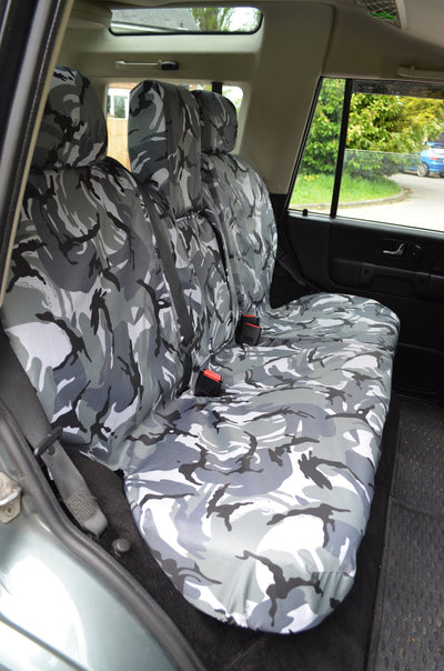 Land Rover Discovery 1998 - 2004 Series 2 Seat Covers Rear 2nd Row / Grey Camo Scutes Ltd