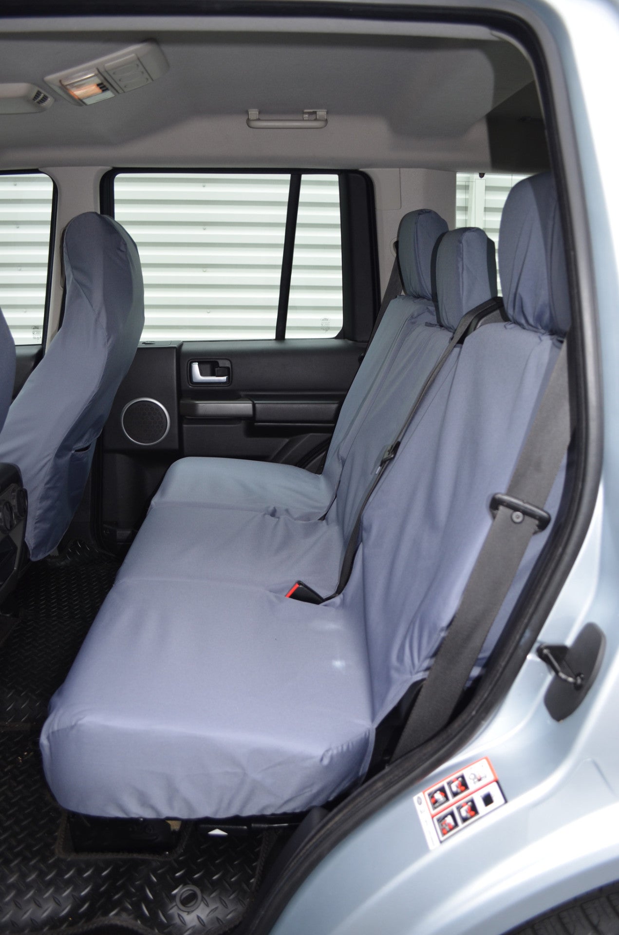 Land Rover Discovery 3 &amp; 4 (2004-2017) Seat Covers Rear 2nd Row (3 Singles) / Grey Scutes Ltd