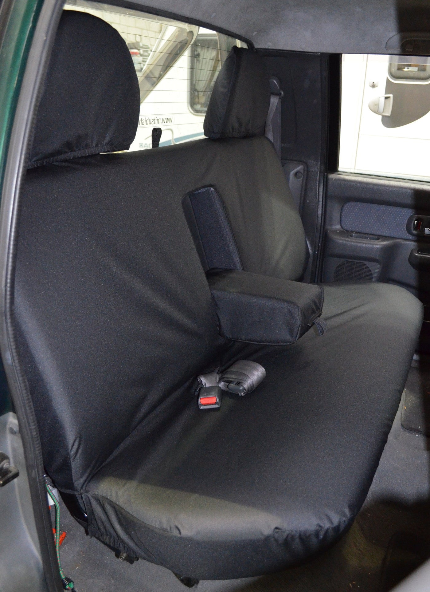 Mitsubishi L200 Double Cab (1998 to 2006) Tailored Seat Covers Rear Seat / Black Scutes Ltd