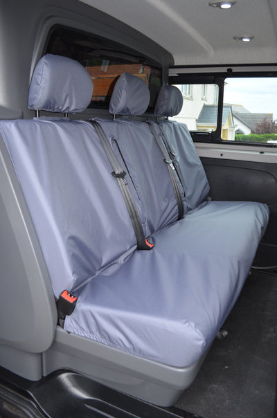 Nissan NV300 Acenta &amp; Tekna Crew Cab 2016+ Tailored Rear Seat Covers Rear Seats / Grey Scutes Ltd