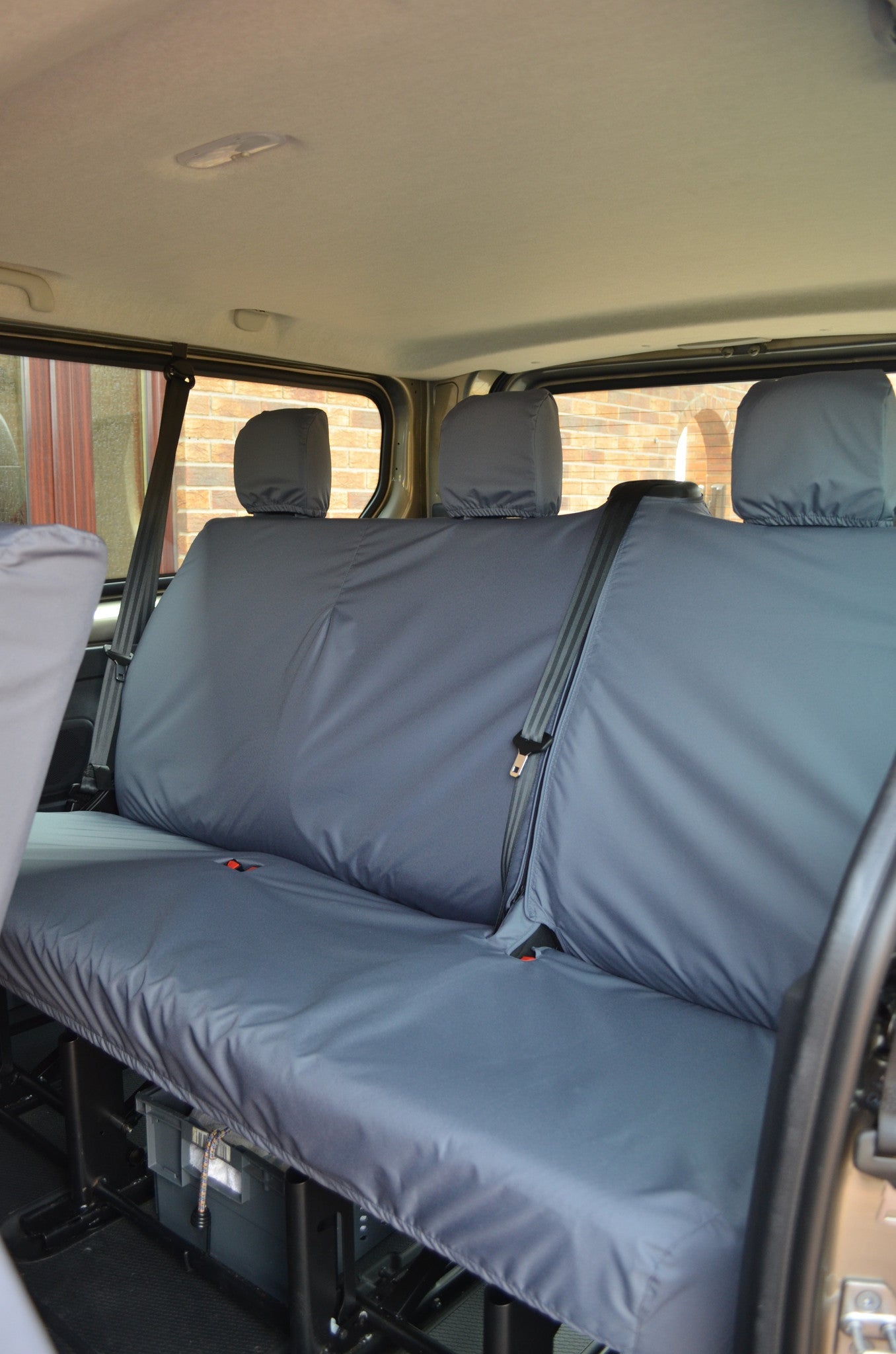 Nissan NV300 2016+ 9-Seater Minibus Seat Covers Grey / 3rd Row Rear Scutes Ltd