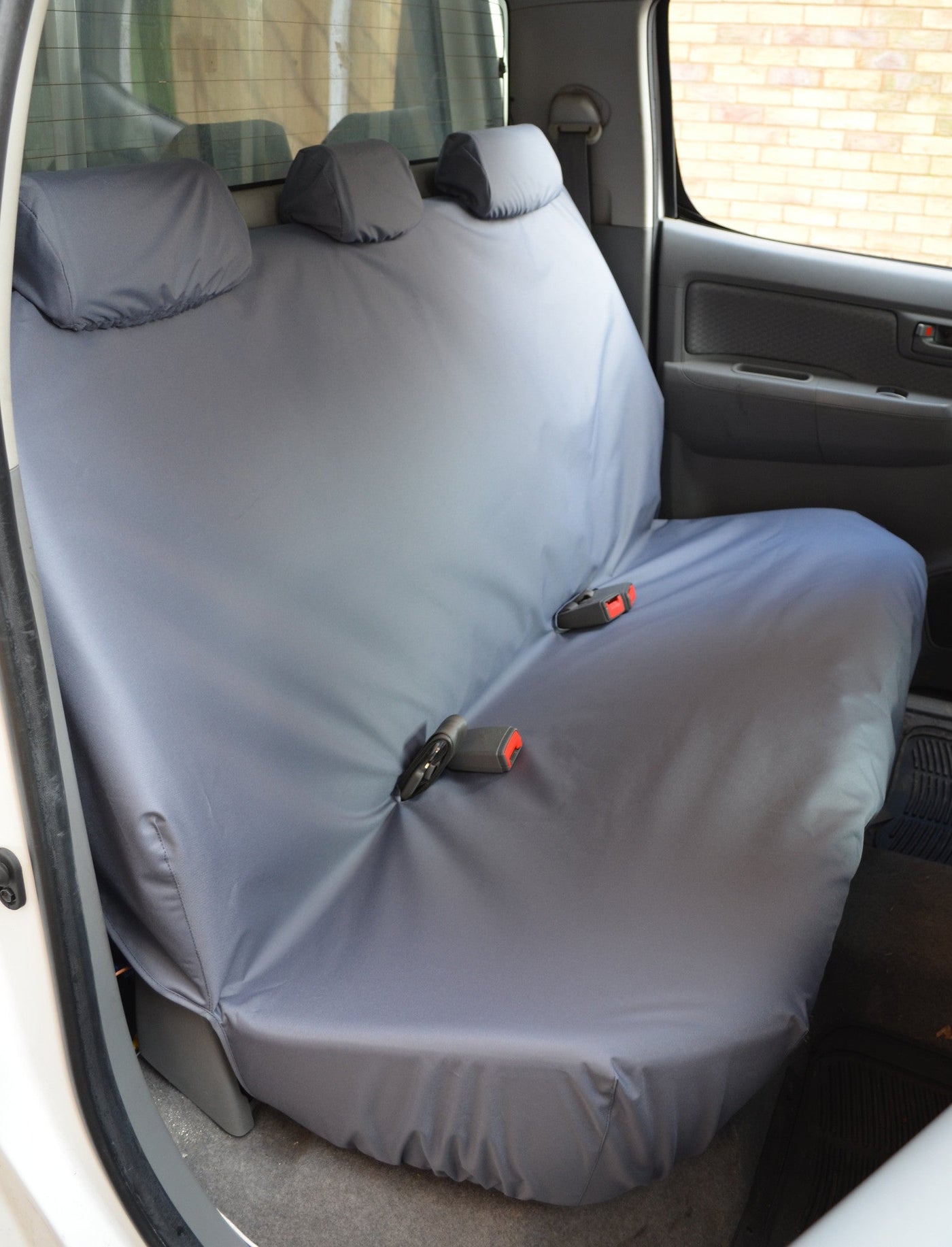 Toyota Hilux 2005 - 2016 Seat Covers Front &amp; Double Cab Rear / Grey Scutes Ltd