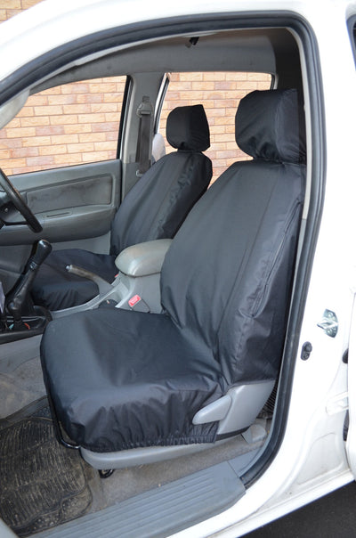 Toyota Hilux Invincible 2005 - 2016 Seat Covers Front Pair Seat Covers / Black Scutes Ltd