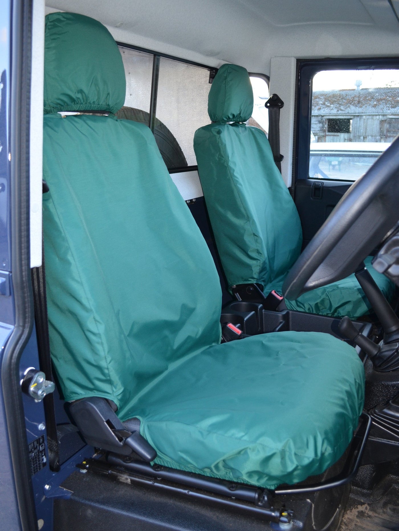 Land Rover Defender 2007 - 2015 Seat Covers Green Scutes Ltd