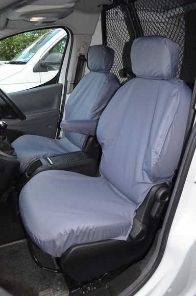 Peugeot Partner Van 2008 - 2018 Front Pair Seat Covers Grey Scutes Ltd