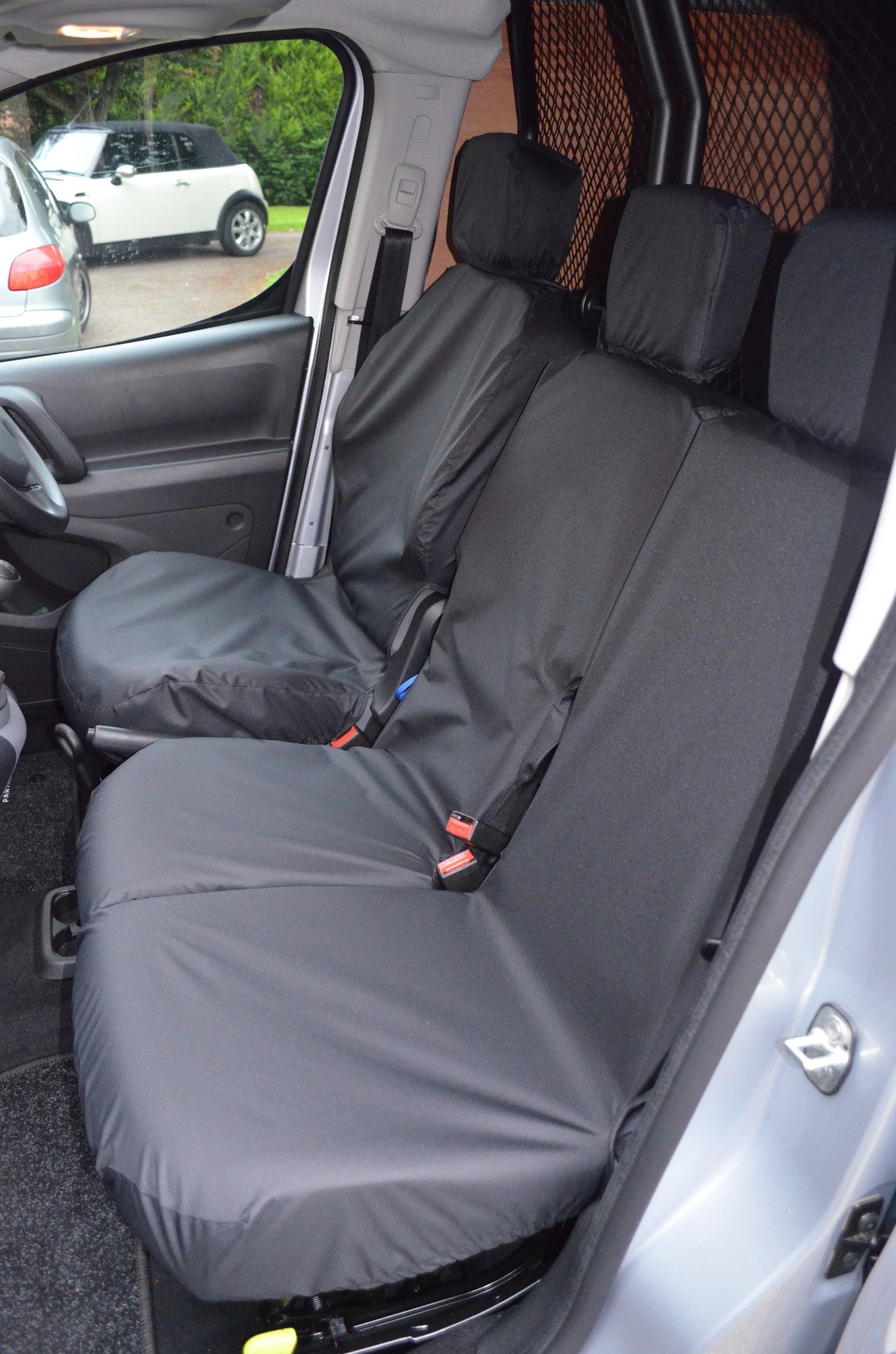 Vauxhall Combo Van 2018+ 3-Seater Front Seat Covers Black Scutes Ltd