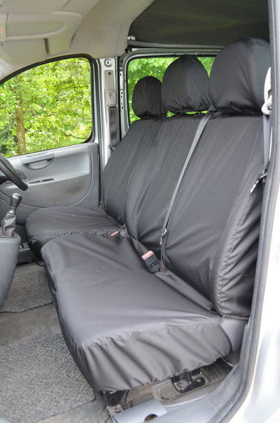 Fiat Scudo Van 2007 - 2016 Tailored Front Seat Covers Black Scutes Ltd