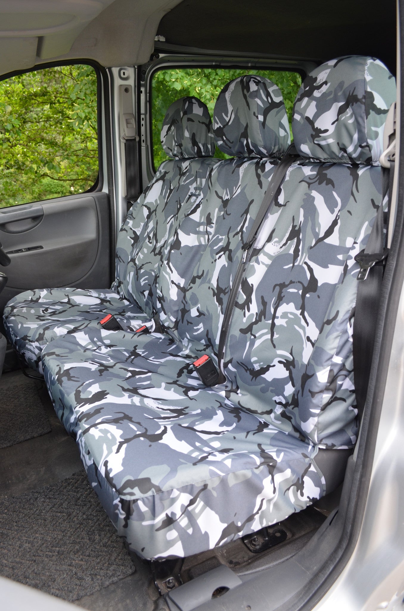 Peugeot Expert Van 2007 - 2016 Tailored Front Seat Covers Urban Camouflage Scutes Ltd