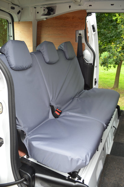 Peugeot Partner Van 2008 - 2018 Rear Single &amp; Double Seat Covers Grey Scutes Ltd