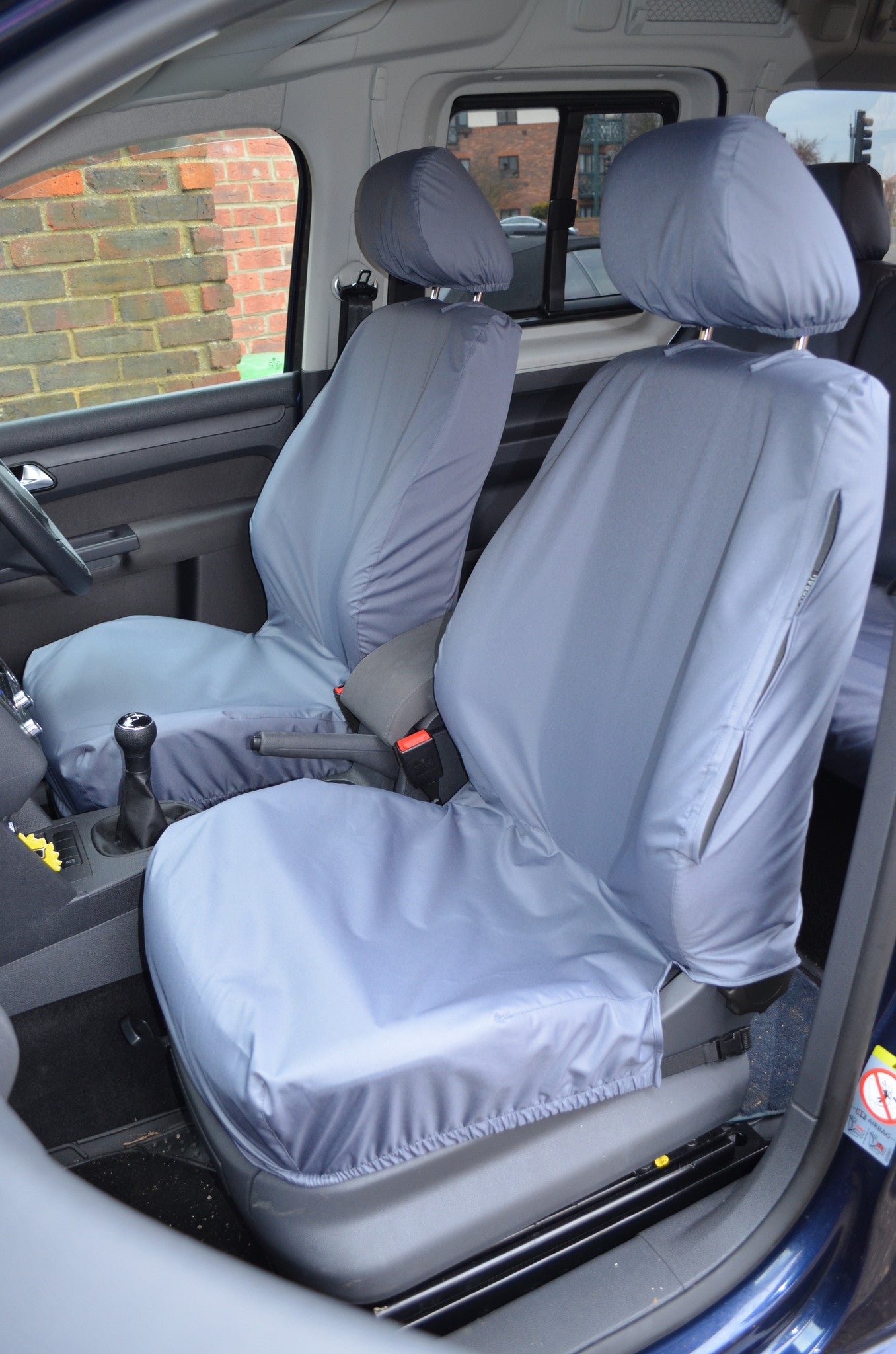 Volkswagen Caddy 2004 Onwards Seat Covers Front Pair / Grey Scutes Ltd