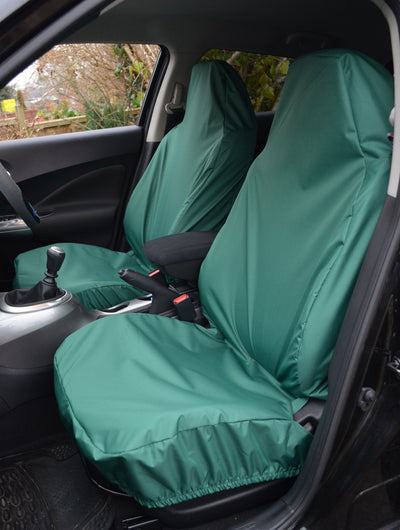 Front Pair of Airbag Compatible Car &amp; Van Seat Covers Green Scutes Ltd