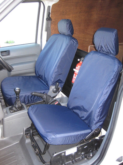 Ford Transit Connect 2002 - 2014 Front Seat Covers Without Driver's Seat Armrest / Navy Blue Scutes Ltd