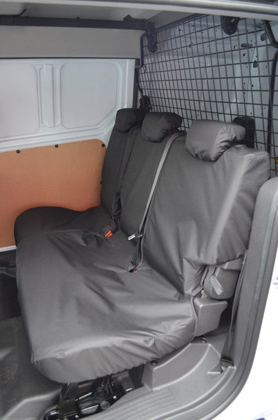 Ford Transit Connect Tourneo 2014 - 2018 Tailored Seat Covers Rear Seats / Black Scutes Ltd