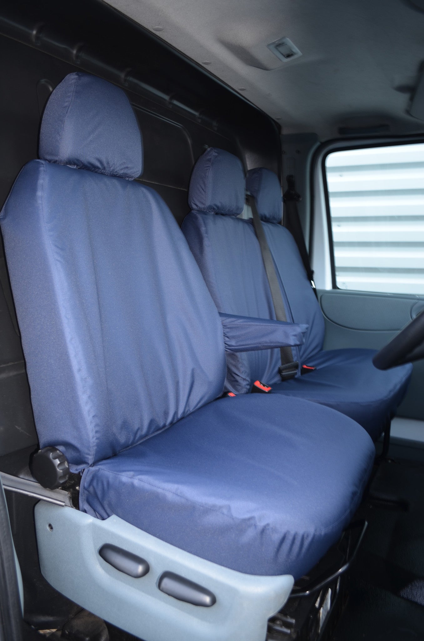Ford Transit Van 2000 - 2013 Tailored Front Seat Covers Navy Blue Scutes Ltd
