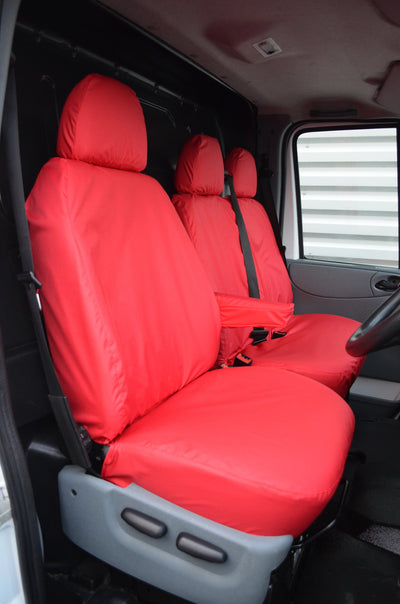 Ford Transit Van 2000 - 2013 Tailored Front Seat Covers Red Scutes Ltd