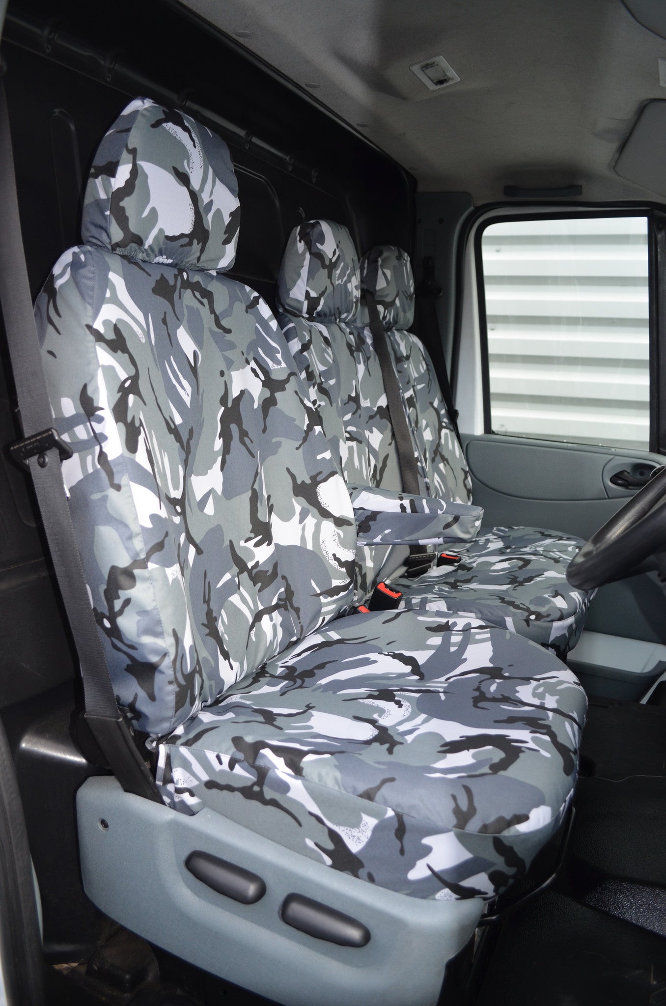 Ford Transit Van 2000 - 2013 Tailored Front Seat Covers Urban Camo Scutes Ltd