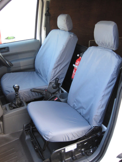 Ford Transit Connect 2002 - 2014 Front Seat Covers Without Driver's Seat Armrest / Grey Scutes Ltd