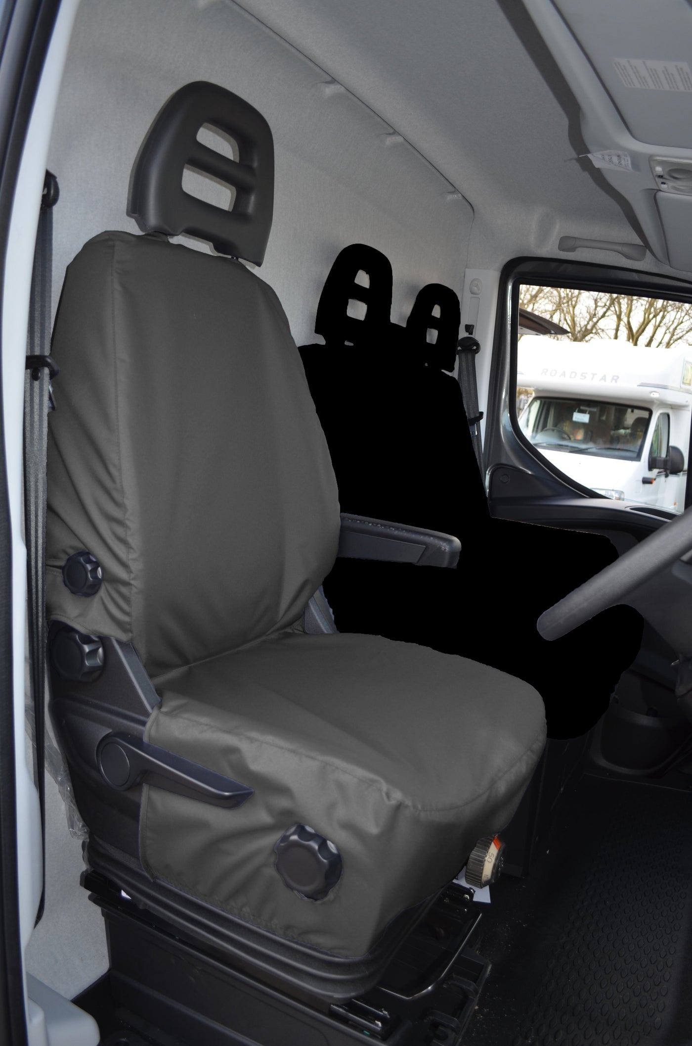 Iveco Daily Van 2014+ Tailored Driver Seat Cover Black Scutes Ltd