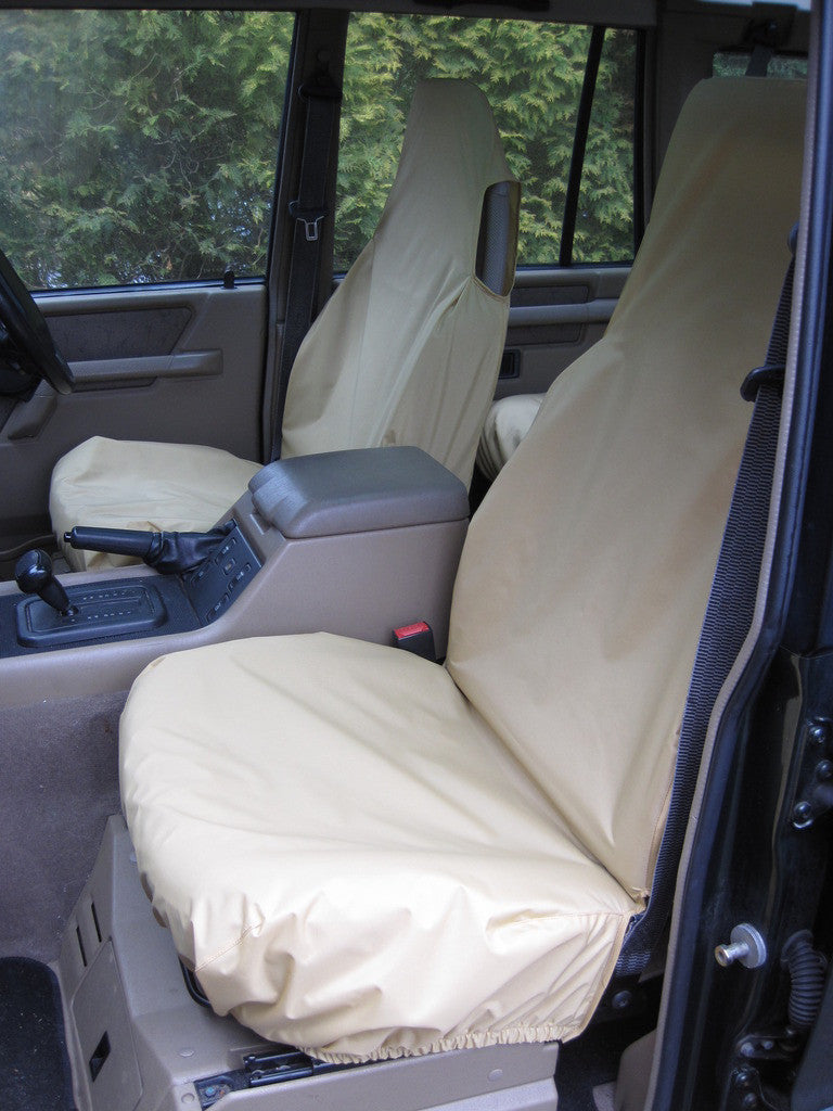Land Rover Discovery 1989 - 1998 Series 1 Seat Covers Beige / Front Pair Scutes Ltd