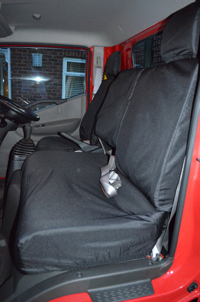 Nissan Cabstar 2007 Onwards Tailored and Waterproof Seat Covers Black Scutes Ltd