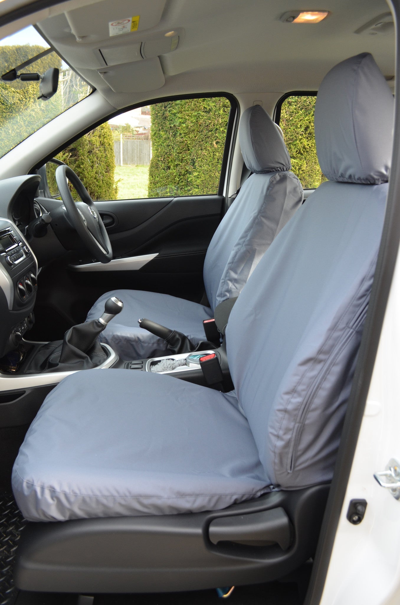 Nissan Navara NP300 Double Cab (2016 Onwards) Tailored Seat Covers Front Seats / Grey Scutes Ltd