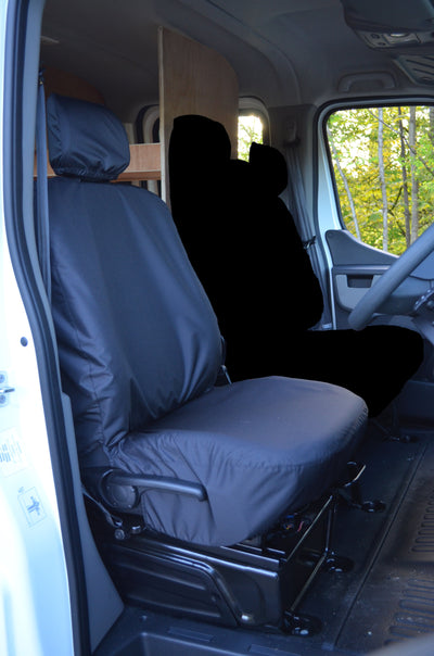 Nissan NV400 Van 2011+ Tailored Waterproof Driver Seat Cover Black Scutes Ltd