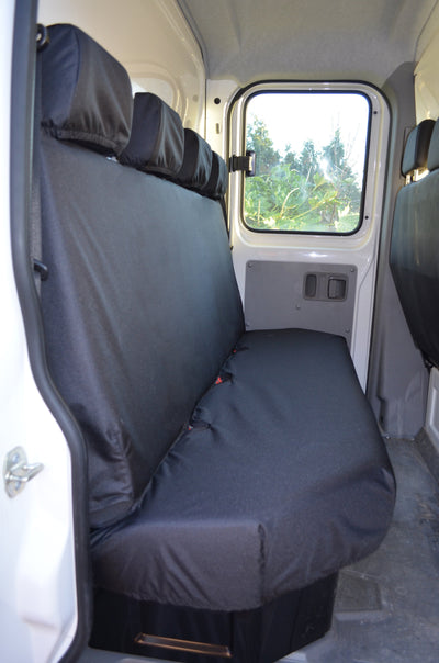 Nissan NV400 Van 2011 Onwards Tailored Rear Seat Covers Black Scutes Ltd