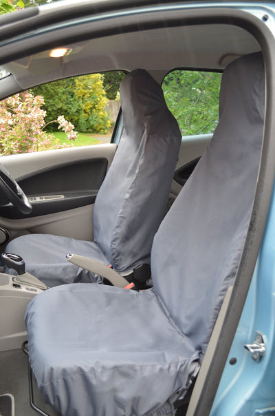 Renault Zoe 2012+ Tailored &amp; Waterproof Seat Covers Grey / Front Pair Scutes Ltd