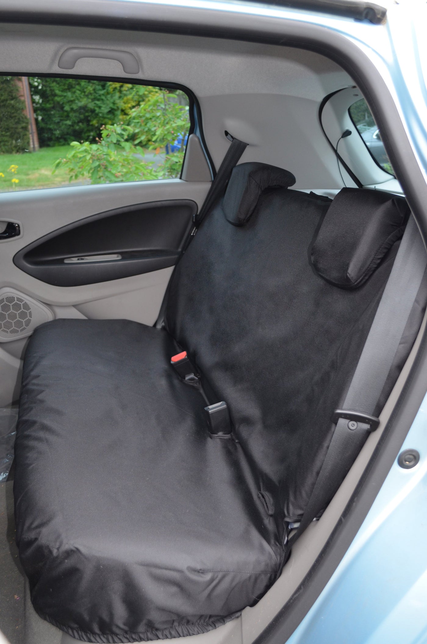 Renault Zoe 2012+ Tailored &amp; Waterproof Seat Covers Black / Rear Bench Scutes Ltd
