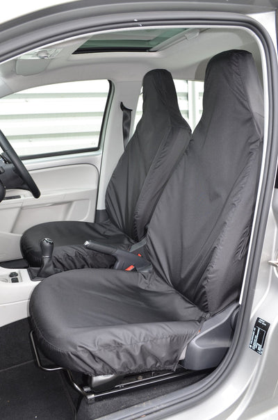 VW UP! 2012 Onwards Tailored Front Seat Covers Black Scutes Ltd