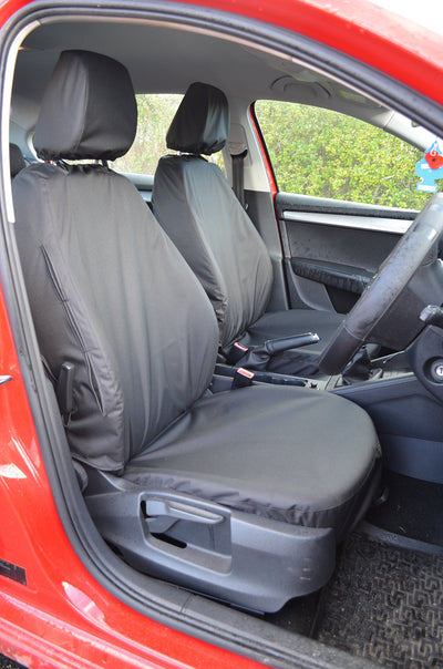 Skoda Octavia 2013+ Tailored Waterproof Front Seat Covers Black Scutes Ltd