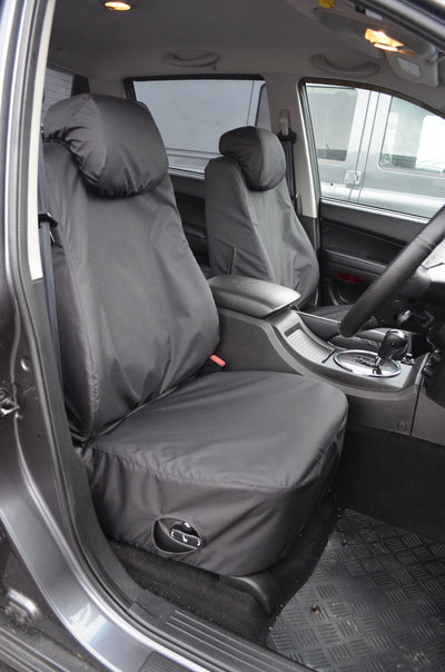 SsangYong Korando Sports/Musso 2012 Onwards Tailored Seat Covers Front / Black Scutes Ltd