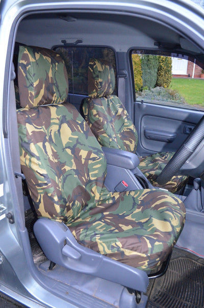 Toyota Hilux 2002 - 2005 Seat Covers Front Seat Covers / Green Camouflage Scutes Ltd