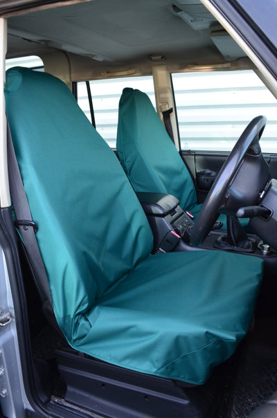 Universal Car &amp; Van Seat Cover Green / Front Pair Scutes Ltd