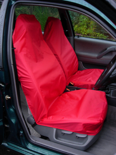Universal Car &amp; Van Seat Cover Red / Front Pair Scutes Ltd
