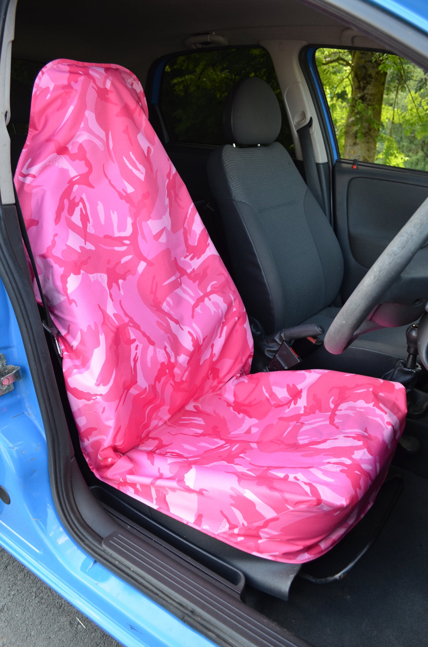 Universal Car &amp; Van Seat Cover Pink Camouflage / Single Scutes Ltd