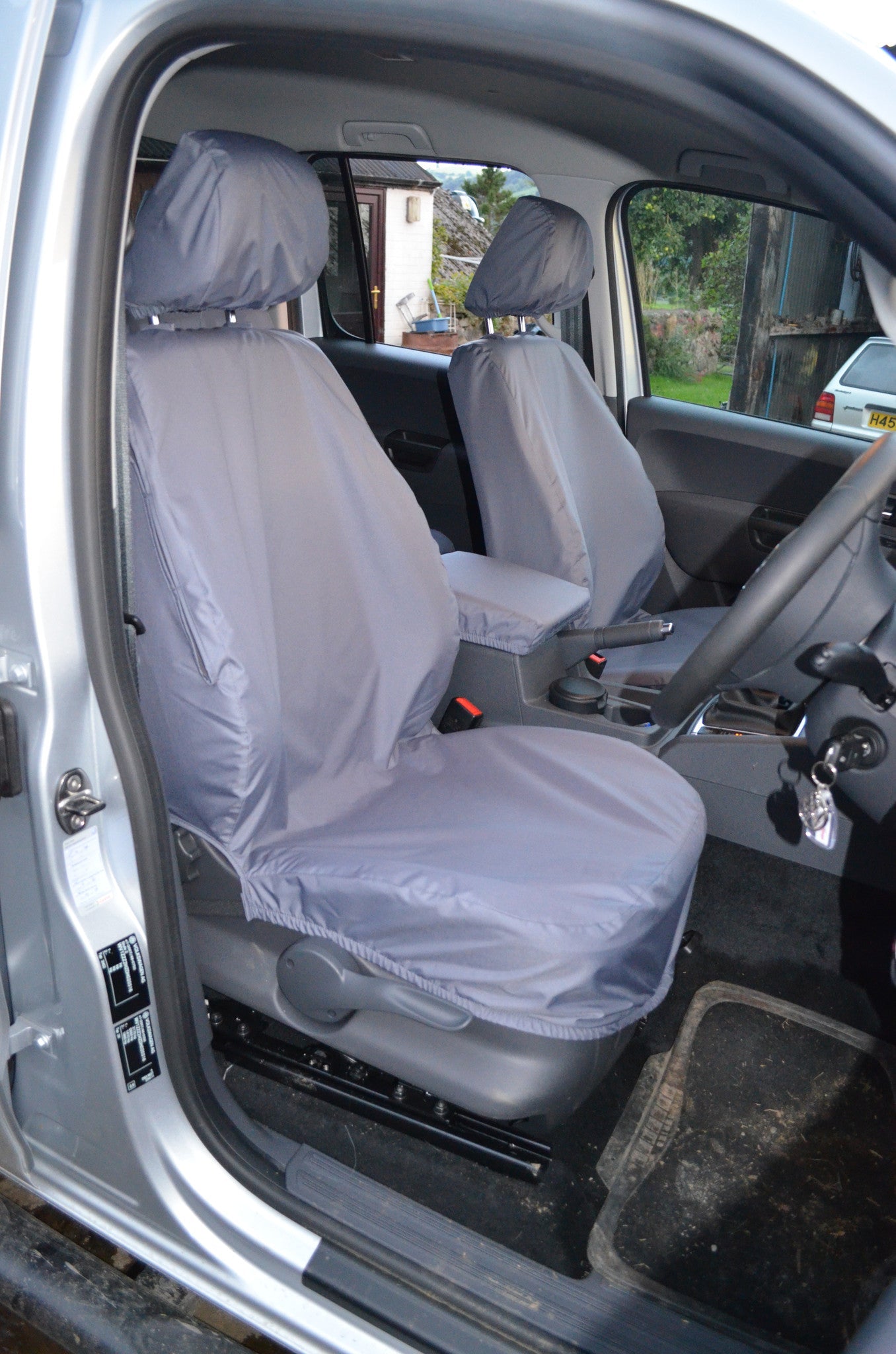 Volkswagen Amarok 2011 Onwards Seat Covers Front Pair / Grey Scutes Ltd